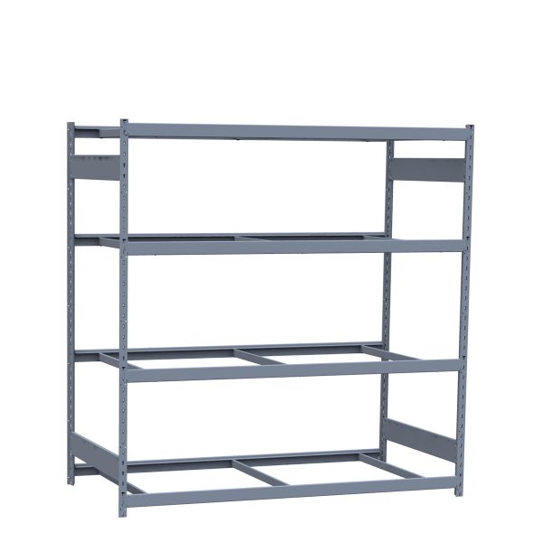 Heavy-Duty Mini-Rack Shelving, 72W x 36D x 75H Starter, 4-Shelf Unit with No Decking