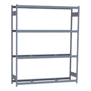 Heavy-Duty Mini-Rack Shelving, 72W x 18D x 87H Starter, 4-Shelf Unit with No Decking
