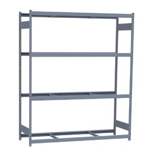 Heavy-Duty Mini-Rack Shelving, 72W x 24D x 87H Starter, 4-Shelf Unit with No Decking