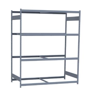 Heavy-Duty Mini-Rack Shelving, 72W x 36D x 87H Starter, 4-Shelf Unit with No Decking