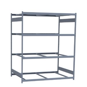 Heavy-Duty Mini-Rack Shelving, 72W x 48D x 87H Starter, 4-Shelf Unit with No Decking