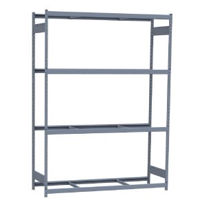 Heavy-Duty Mini-Rack Shelving, 72W x 24D x 99H Starter, 4-Shelf Unit with No Decking