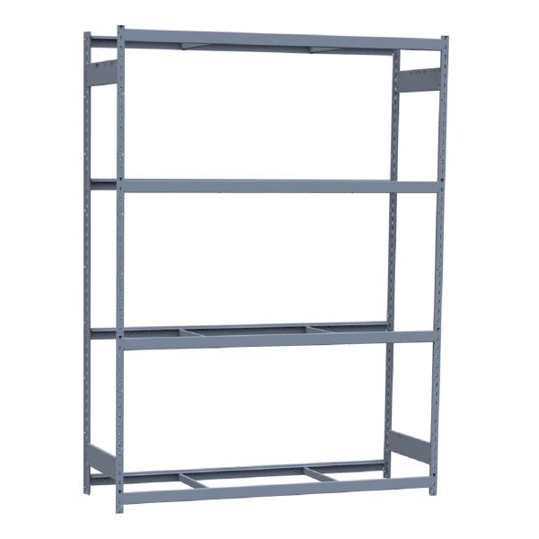 Heavy-Duty Mini-Rack Shelving, 72W x 24D x 99H Starter, 4-Shelf Unit with No Decking