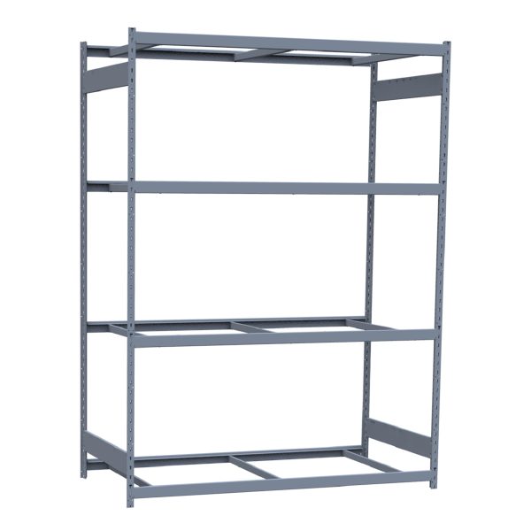Heavy-Duty Mini-Rack Shelving, 72W x 36D x 99H Starter, 4-Shelf Unit with No Decking