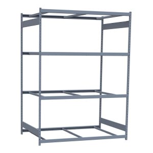 Heavy-Duty Mini-Rack Shelving, 72W x 48D x 99H Starter, 4-Shelf Unit with No Decking