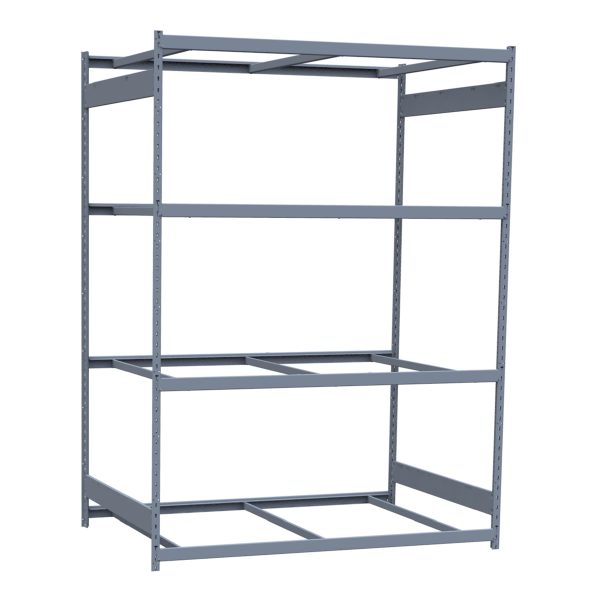 Heavy-Duty Mini-Rack Shelving, 72W x 48D x 99H Starter, 4-Shelf Unit with No Decking