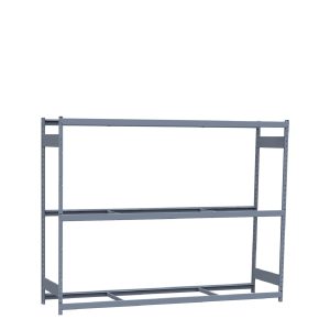 Heavy-Duty Mini-Rack Shelving, 96W x 24D x 75H Starter, 3-Shelf Unit with No Decking