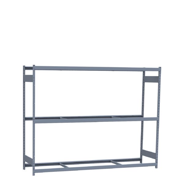Heavy-Duty Mini-Rack Shelving, 96W x 24D x 75H Starter, 3-Shelf Unit with No Decking