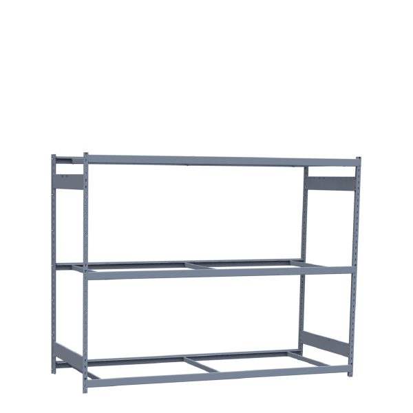 Heavy-Duty Mini-Rack Shelving, 96W x 36D x 75H Starter, 3-Shelf Unit with No Decking