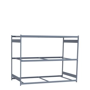 Heavy-Duty Mini-Rack Shelving, 96W x 48D x 75H Starter, 3-Shelf Unit with No Decking