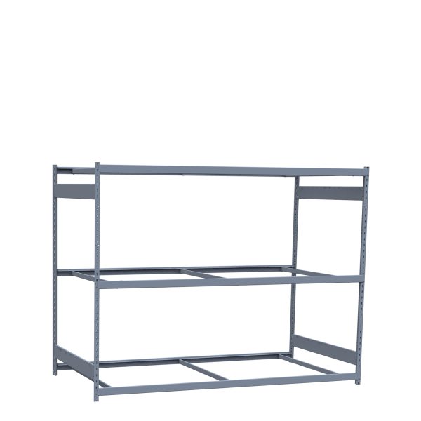 Heavy-Duty Mini-Rack Shelving, 96W x 48D x 75H Starter, 3-Shelf Unit with No Decking