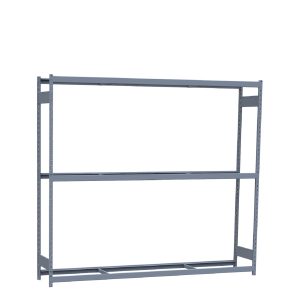 Heavy-Duty Mini-Rack Shelving, 96W x 18D x 87H Starter, 3-Shelf Unit with No Decking