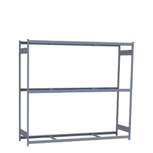 Heavy-Duty Mini-Rack Shelving, 96W x 24D x 87H Starter, 3-Shelf Unit with No Decking