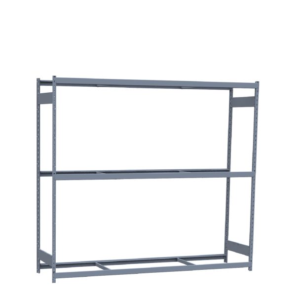 Heavy-Duty Mini-Rack Shelving, 96W x 24D x 87H Starter, 3-Shelf Unit with No Decking