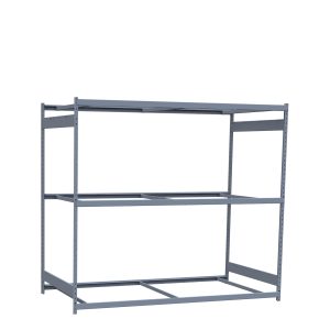 Heavy-Duty Mini-Rack Shelving, 96W x 48D x 87H Starter, 3-Shelf Unit with No Decking