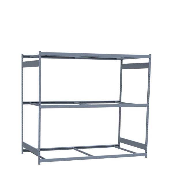 Heavy-Duty Mini-Rack Shelving, 96W x 48D x 87H Starter, 3-Shelf Unit with No Decking