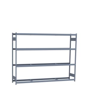 Heavy-Duty Mini-Rack Shelving, 96W x 18D x 75H Starter, 4-Shelf Unit with No Decking