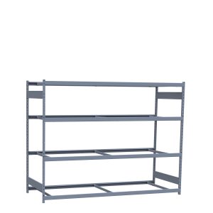 Heavy-Duty Mini-Rack Shelving, 96W x 36D x 75H Starter, 4-Shelf Unit with No Decking
