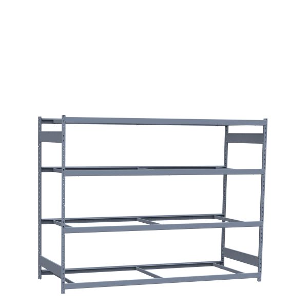 Heavy-Duty Mini-Rack Shelving, 96W x 36D x 75H Starter, 4-Shelf Unit with No Decking