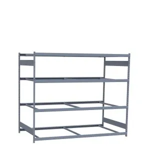 Heavy-Duty Mini-Rack Shelving, 96W x 48D x 75H Starter, 4-Shelf Unit with No Decking
