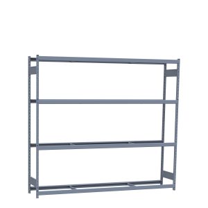 Heavy-Duty Mini-Rack Shelving, 96W x 18D x 87H Starter, 4-Shelf Unit with No Decking