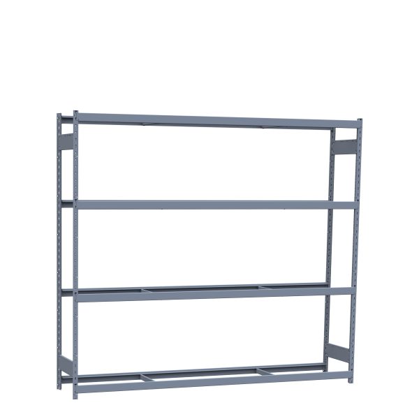 Heavy-Duty Mini-Rack Shelving, 96W x 18D x 87H Starter, 4-Shelf Unit with No Decking
