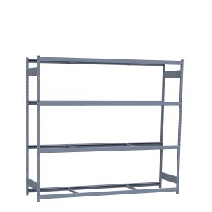 Heavy-Duty Mini-Rack Shelving, 96W x 24D x 87H Starter, 4-Shelf Unit with No Decking