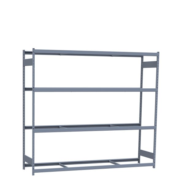 Heavy-Duty Mini-Rack Shelving, 96W x 24D x 87H Starter, 4-Shelf Unit with No Decking
