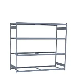 Heavy-Duty Mini-Rack Shelving, 96W x 36D x 87H Starter, 4-Shelf Unit with No Decking