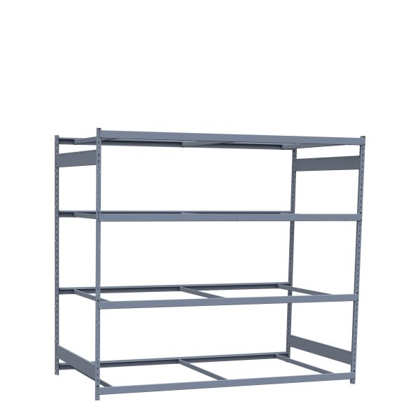 Heavy-Duty Mini-Rack Shelving, 96W x 48D x 87H Starter, 4-Shelf Unit with No Decking