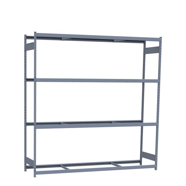 Heavy-Duty Mini-Rack Shelving, 96W x 24D x 99H Starter, 4-Shelf Unit with No Decking