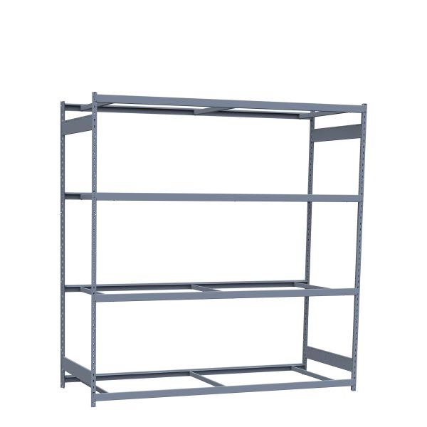 Heavy-Duty Mini-Rack Shelving, 96W x 36D x 99H Starter, 4-Shelf Unit with No Decking