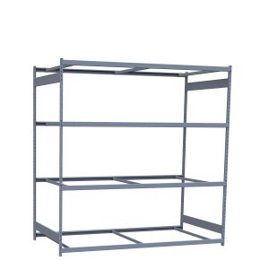Heavy-Duty Mini-Rack Shelving, 96W x 48D x 99H Starter, 4-Shelf Unit with No Decking