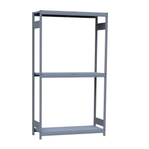 Medium-Duty Mini-Rack Shelving, 48W x 18D x 87H Starter, 3-Shelf Unit with Steel Decking