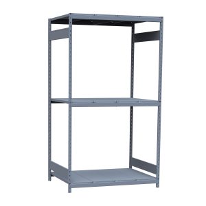 Medium-Duty Mini-Rack Shelving, 48W x 36D x 87H Starter, 3-Shelf Unit with Steel Decking