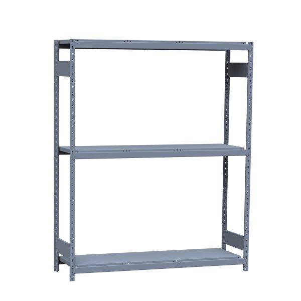 Medium-Duty Mini-Rack Shelving, 60W x 18D x 75H Starter, 3-Shelf Unit with Steel Decking