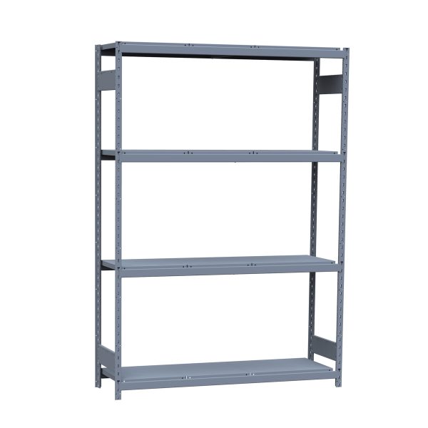 Medium-Duty Mini-Rack Shelving, 60W x 18D x 87H Starter, 4-Shelf Unit with Steel Decking