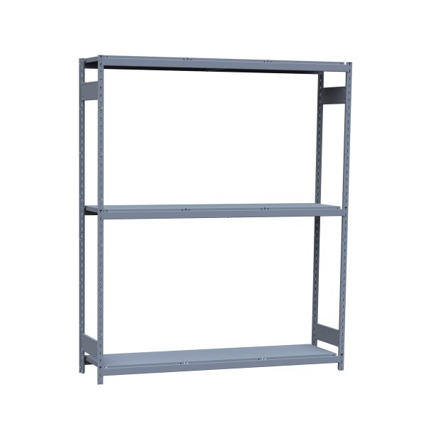 Medium-Duty Mini-Rack Shelving, 72W x 18D x 87H Starter, 3-Shelf Unit with Steel Decking