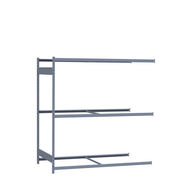 Medium-Duty Mini-Rack Shelving, 72W x 36D x 75H Adder, 3-Shelf Unit with No Decking