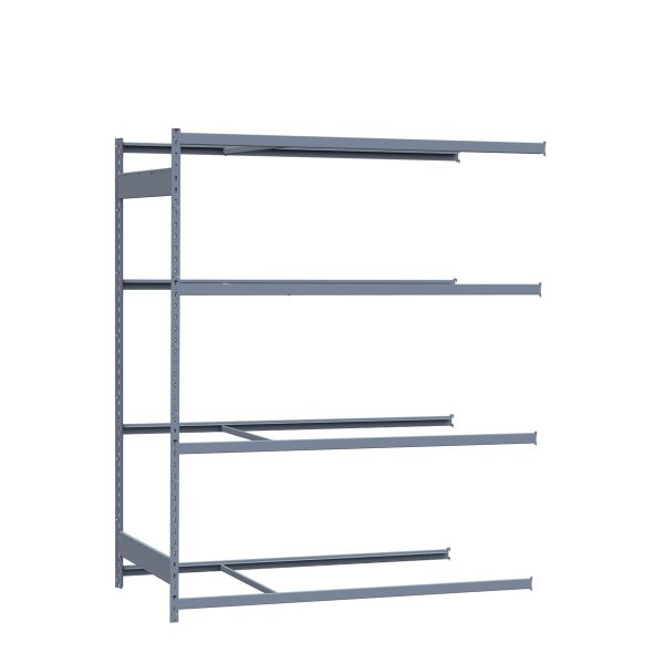 Medium-Duty Mini-Rack Shelving, 72W x 36D x 87H Adder, 4-Shelf Unit with No Decking