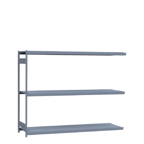 Heavy-Duty Mini-Rack Shelving, 96W x 24D x 75H Adder, 3-Shelf Unit with Steel Decking