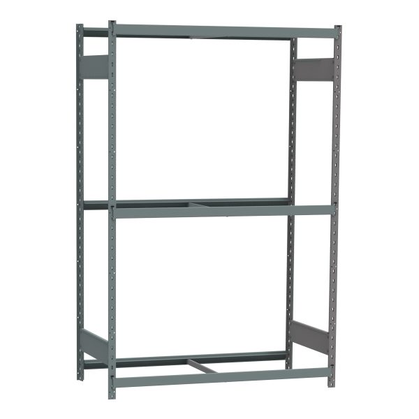 Medium-Duty Mini-Rack Shelving, 48W x 24D x 75H Starter, 3-Shelf Unit with No Decking