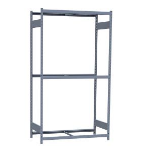 Medium-Duty Mini-Rack Shelving, 48W x 24D x 87H Starter, 3-Shelf Unit with No Decking