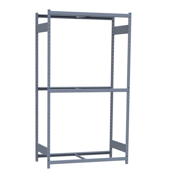 Medium-Duty Mini-Rack Shelving, 48W x 24D x 87H Starter, 3-Shelf Unit with No Decking
