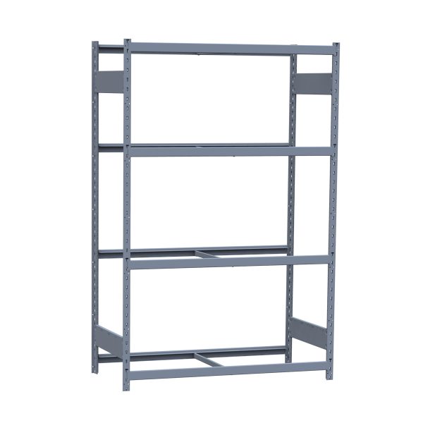 Medium-Duty Mini-Rack Shelving, 48W x 24D x 75H Starter, 4-Shelf Unit with No Decking