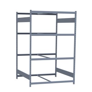Medium-Duty Mini-Rack Shelving, 48W x 48D x 75H Starter, 4-Shelf Unit with No Decking