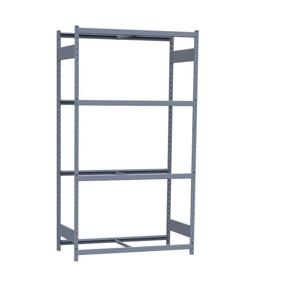 Medium-Duty Mini-Rack Shelving, 48W x 24D x 87H Starter, 4-Shelf Unit with No Decking