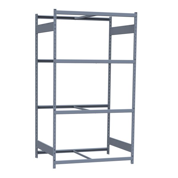 Medium-Duty Mini-Rack Shelving, 48W x 36D x 87H Starter, 4-Shelf Unit with No Decking