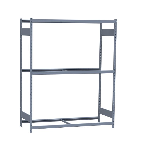 Medium-Duty Mini-Rack Shelving, 60W x 24D x 75H Starter, 3-Shelf Unit with No Decking