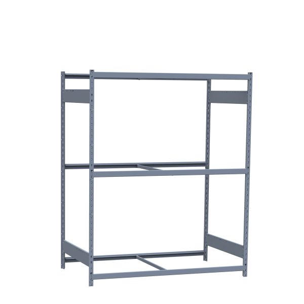 Medium-Duty Mini-Rack Shelving, 60W x 36D x 75H Starter, 3-Shelf Unit with No Decking